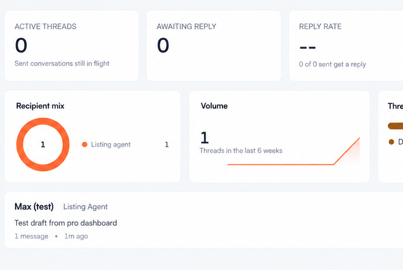 Client communication screenshot