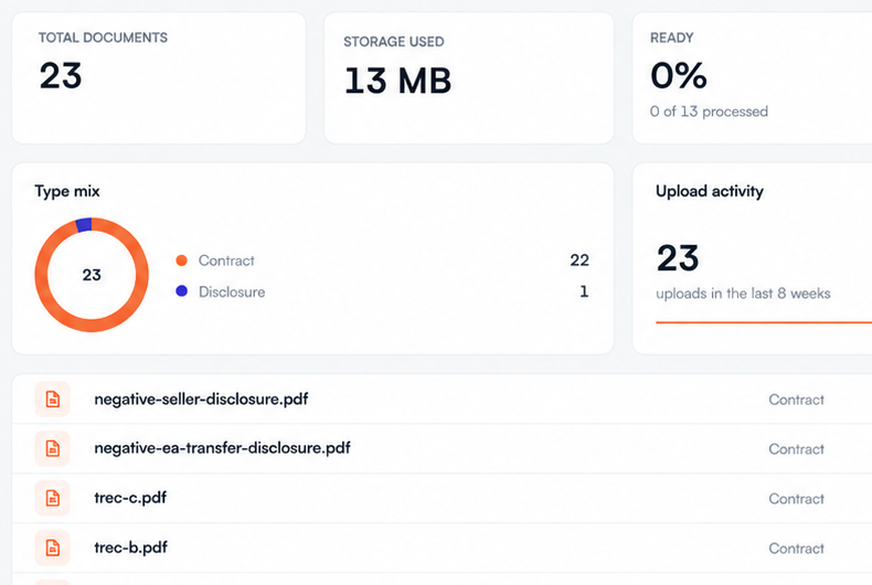 Document management screenshot