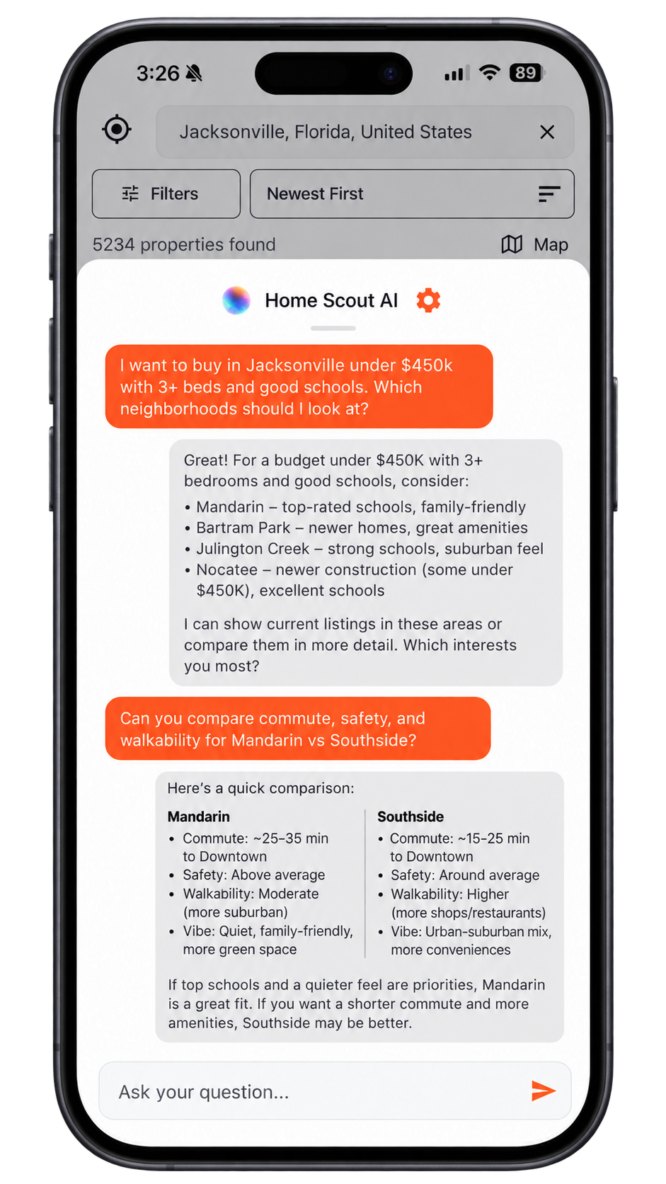 Home3 app - Home Scout AI conversation